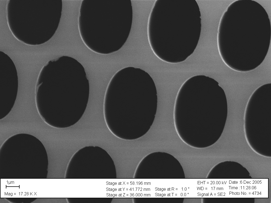 SEM Image of a 5µm Glass Capillary Array